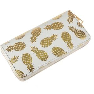 🎊HP🎊LAST ONE🆕White and gold pineapple wallet